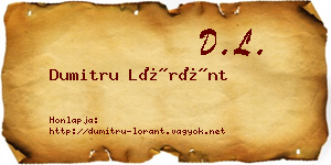 Dumitru Lóránt névjegykártya